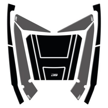 GP Kompozit Honda Forza 250 2018-2025 Uyumlu Çanta Pad Seti Gri