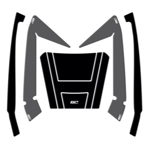 GP Kompozit Honda Forza 250 2018-2026 Uyumlu Çanta Pad Seti Gri