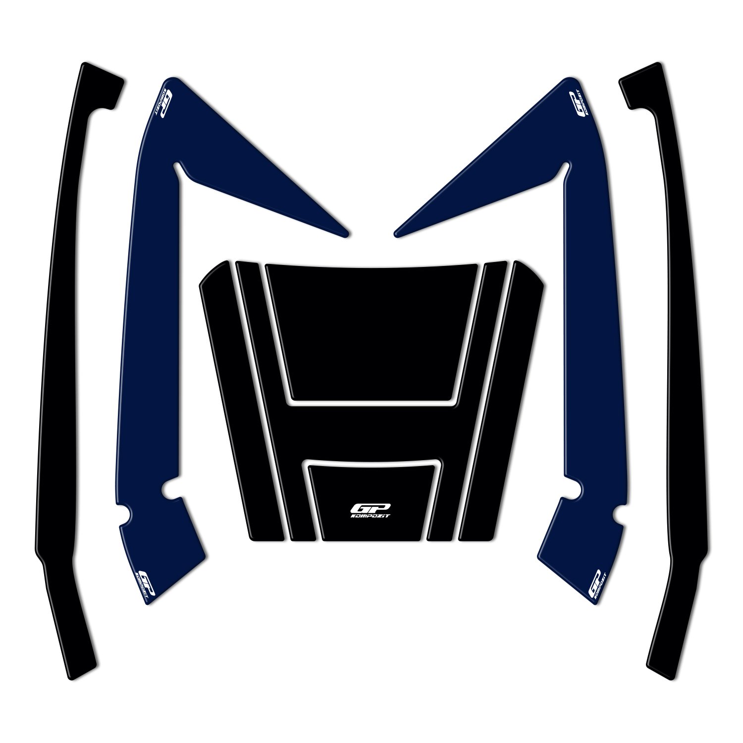 GP Kompozit Honda Forza 250 2018-2025 Uyumlu Çanta Pad Seti Lacivert