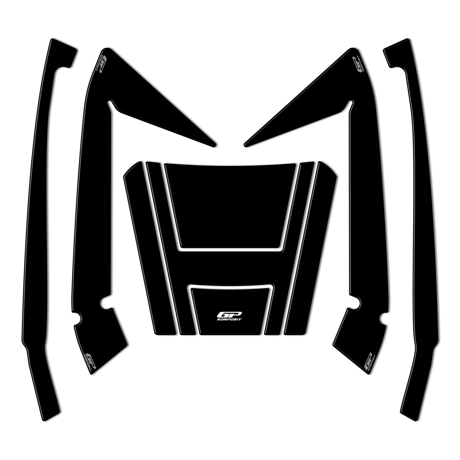 GP Kompozit Honda Forza 250 2018-2026 Uyumlu Çanta Pad Seti Siyah