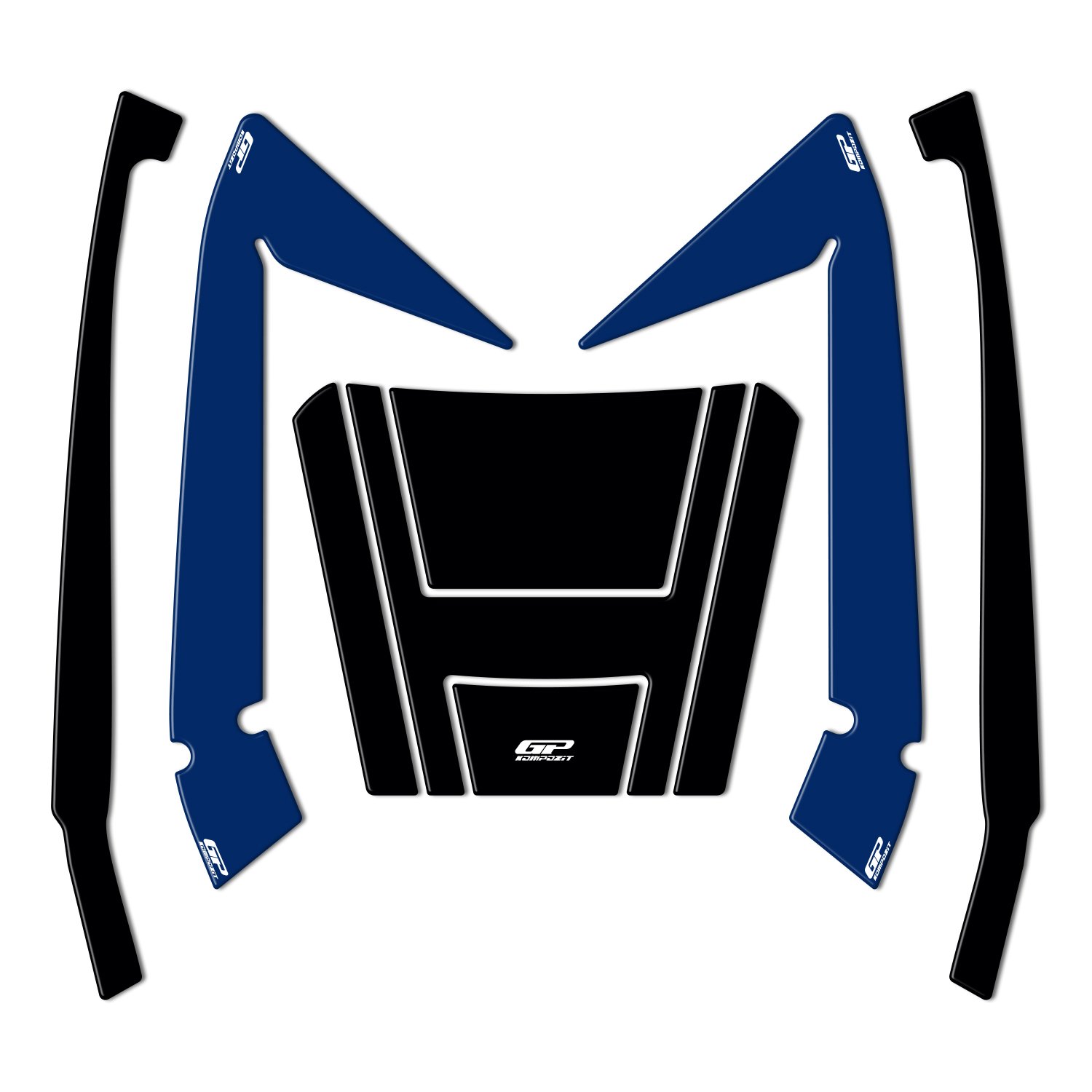 GP Kompozit Honda Forza 250 2018-2026 Uyumlu Çanta Pad Seti Mavi