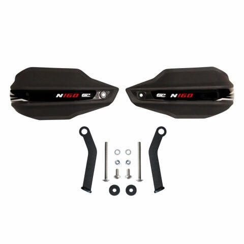 GP Kompozit Bajaj Pulsar N 160 2025-2026 Uyumlu Plastik Elcik Koruma Siyah