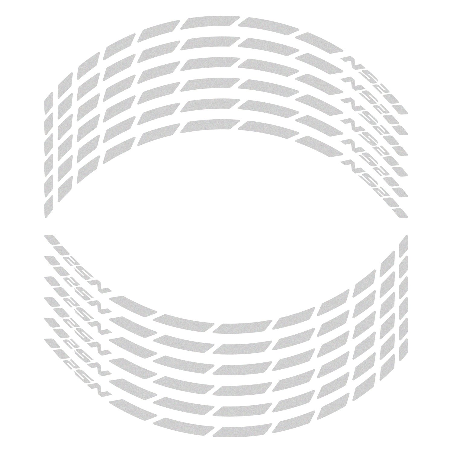 GP Kompozit Bajaj Pulsar NS 200 2011-2026 Uyumlu Jant Şeridi Reflektif Gri