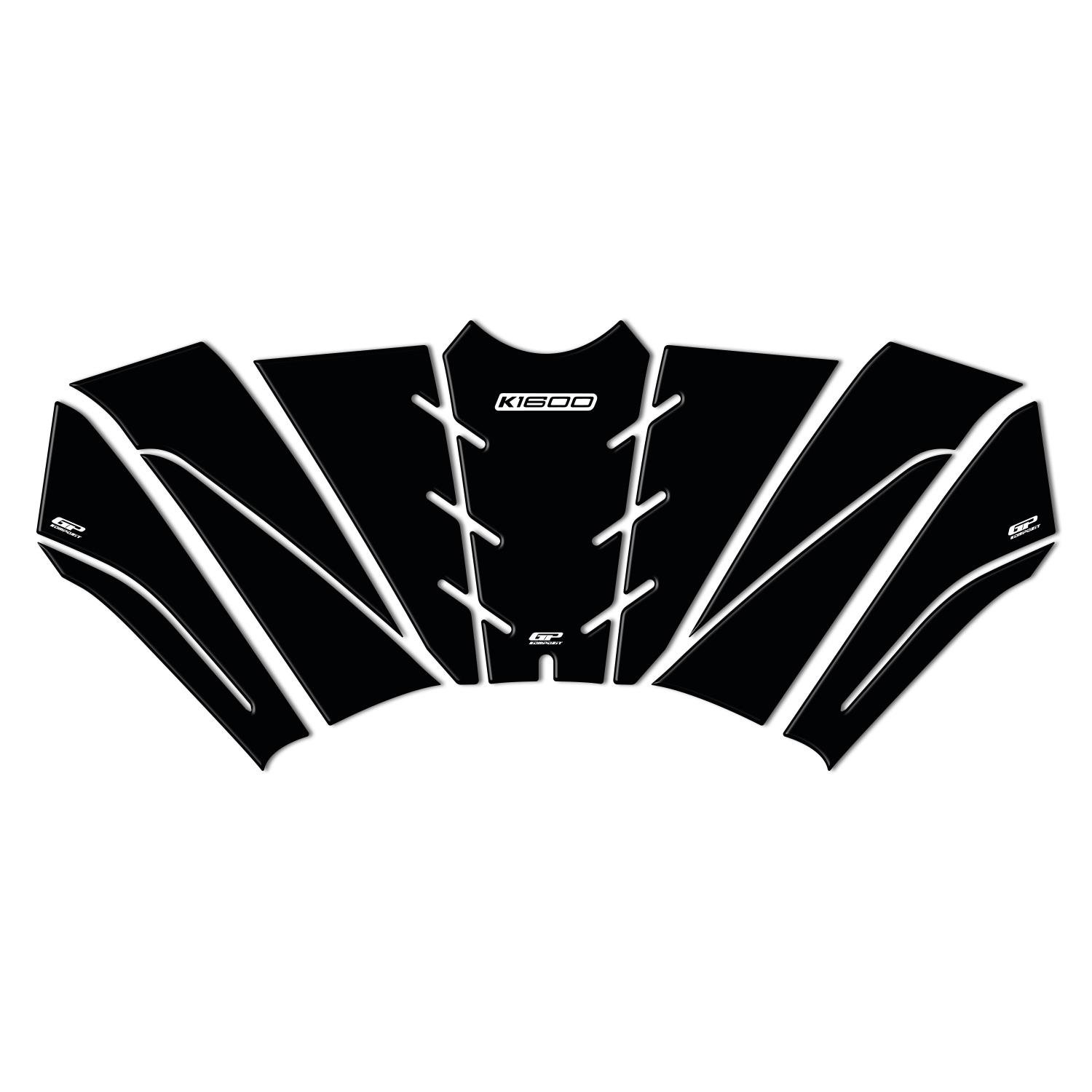GP Kompozit BMW K 1600 2017-2025 Uyumlu Tank Pad Seti Siyah