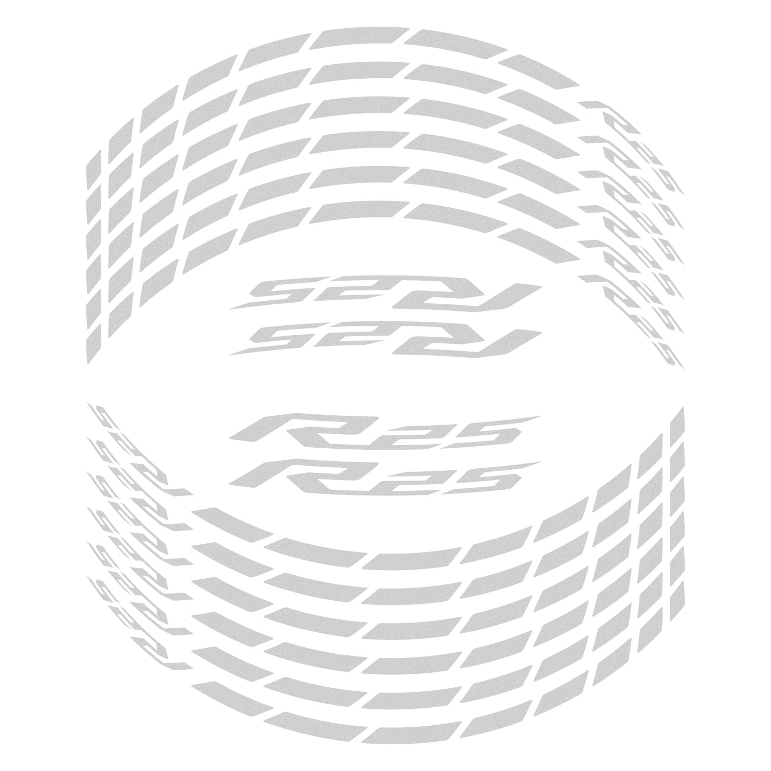 GP Kompozit Yamaha R25 2015-2026 Uyumlu Jant Şeridi Reflektif Gri