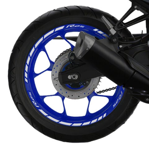 GP Kompozit Yamaha R25 2015-2026 Uyumlu Jant Şeridi Reflektif Gri