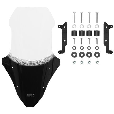 GP Kompozit Mondial Strada 125 2023-2025 Uyumlu Baskılı Ön Tur Camı Şeffaf