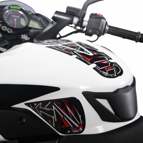 GP Kompozit Bajaj Pulsar NS 200 2011-2026 Uyumlu Tank Pad Seti Kırmızı