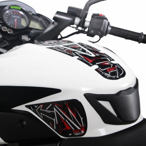 GP Kompozit Bajaj Pulsar NS 200 2011-2026 Uyumlu Tank Pad Seti Kırmızı