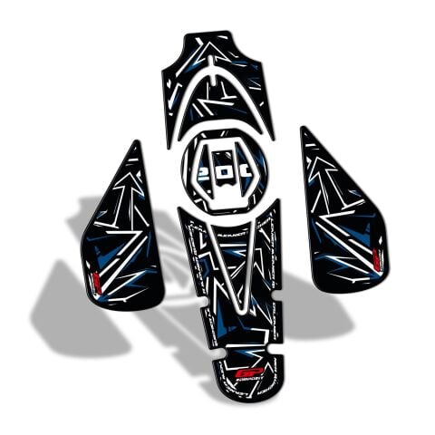 GP Kompozit Bajaj Pulsar NS 200 2011-2026 Uyumlu Tank Pad Seti Mavi