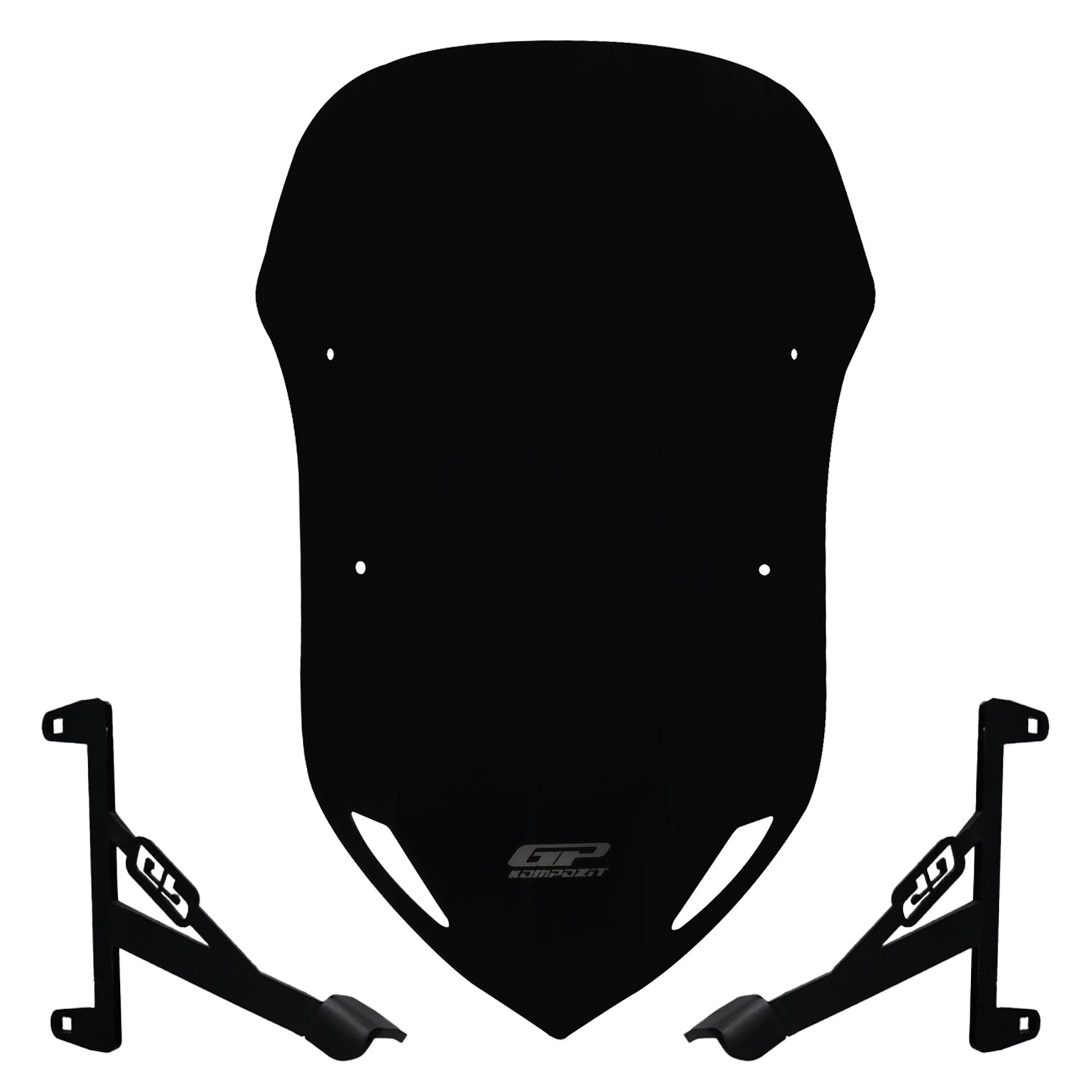 GP Kompozit SYM Dragon DRG 160 2023-2024 Uyumlu Ön Cam Siyah