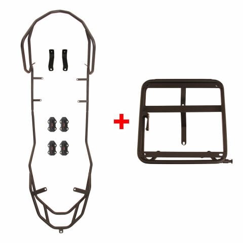 GP Kompozit Aprilia SR 125 / 160 2024 Uyumlu Motor Koruma Demiri ve Damperli Çanta Demiri Seti Siyah