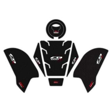 GP Kompozit Honda CB650R 2019-2023 Uyumlu Tank Pad Seti Karbon