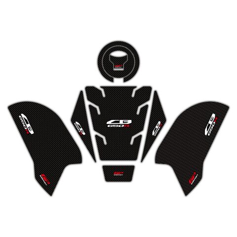 GP Kompozit Honda CB650R 2019-2023 Uyumlu Tank Pad Seti Karbon