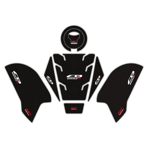 GP Kompozit Honda CB650R 2019-2023 Uyumlu Tank Pad Seti Karbon