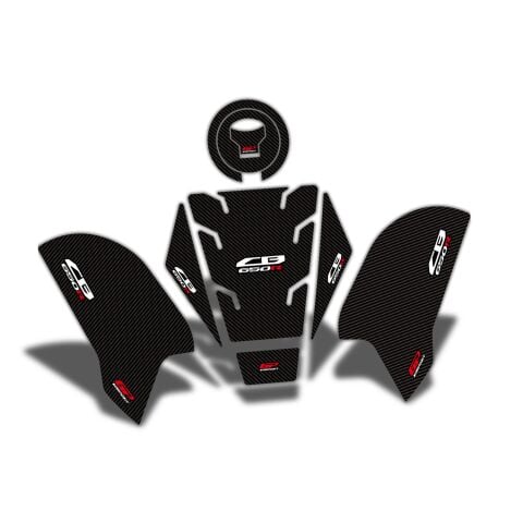 GP Kompozit Honda CB650R 2019-2023 Uyumlu Tank Pad Seti Karbon
