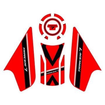 GP Kompozit Yamaha MT-07 Tracer 2020-2024 Uyumlu Tank Pad Seti Kırmızı