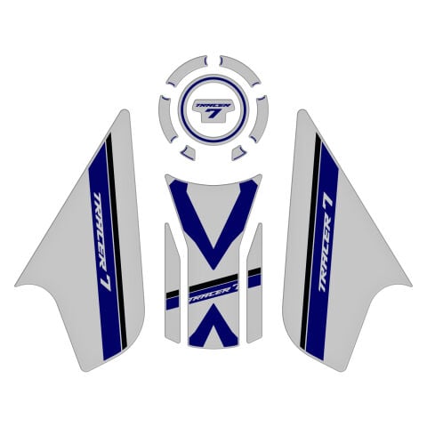 GP Kompozit Yamaha MT-07 Tracer 2020-2024 Uyumlu Tank Pad Seti Gri
