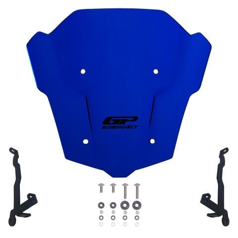 GP Kompozit Honda CB650R E-CLUTCH 2025-2026 Uyumlu Ön Cam Mavi