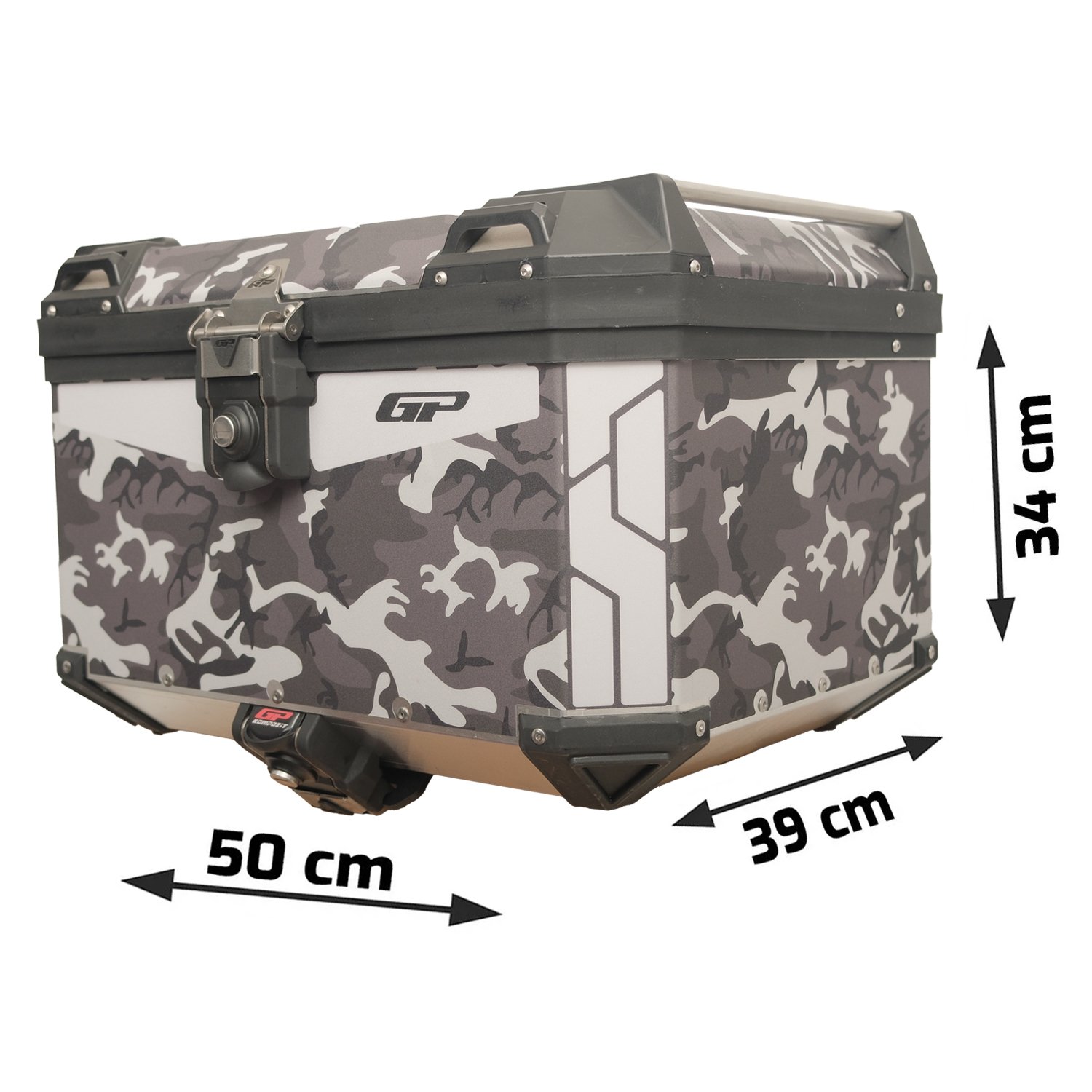 GP Kompozit DSN01 Universal 45 lt Desenli Alüminyum Motosiklet Çantası