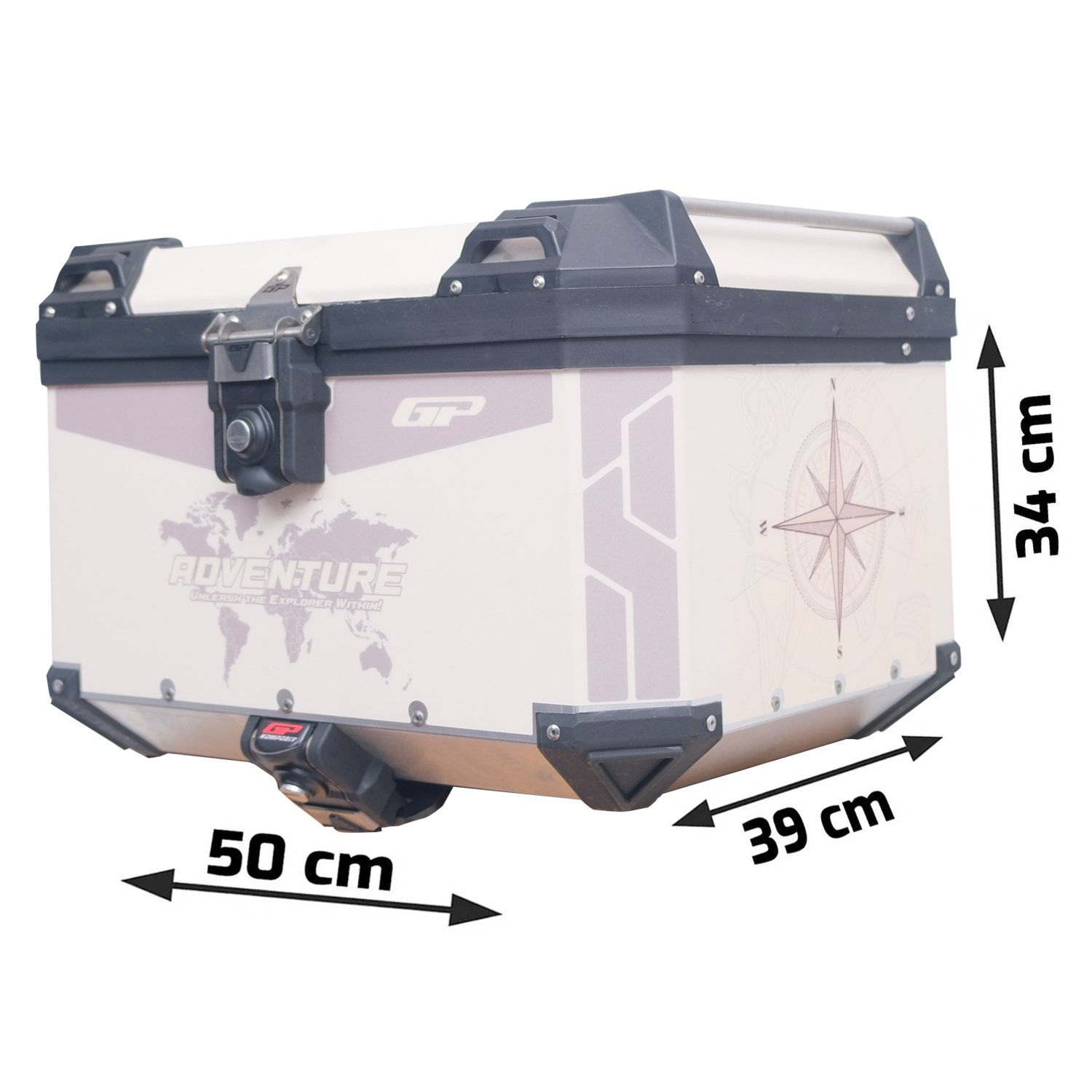 GP Kompozit DSN02 Universal 45 lt Desenli Alüminyum Motosiklet Çantası