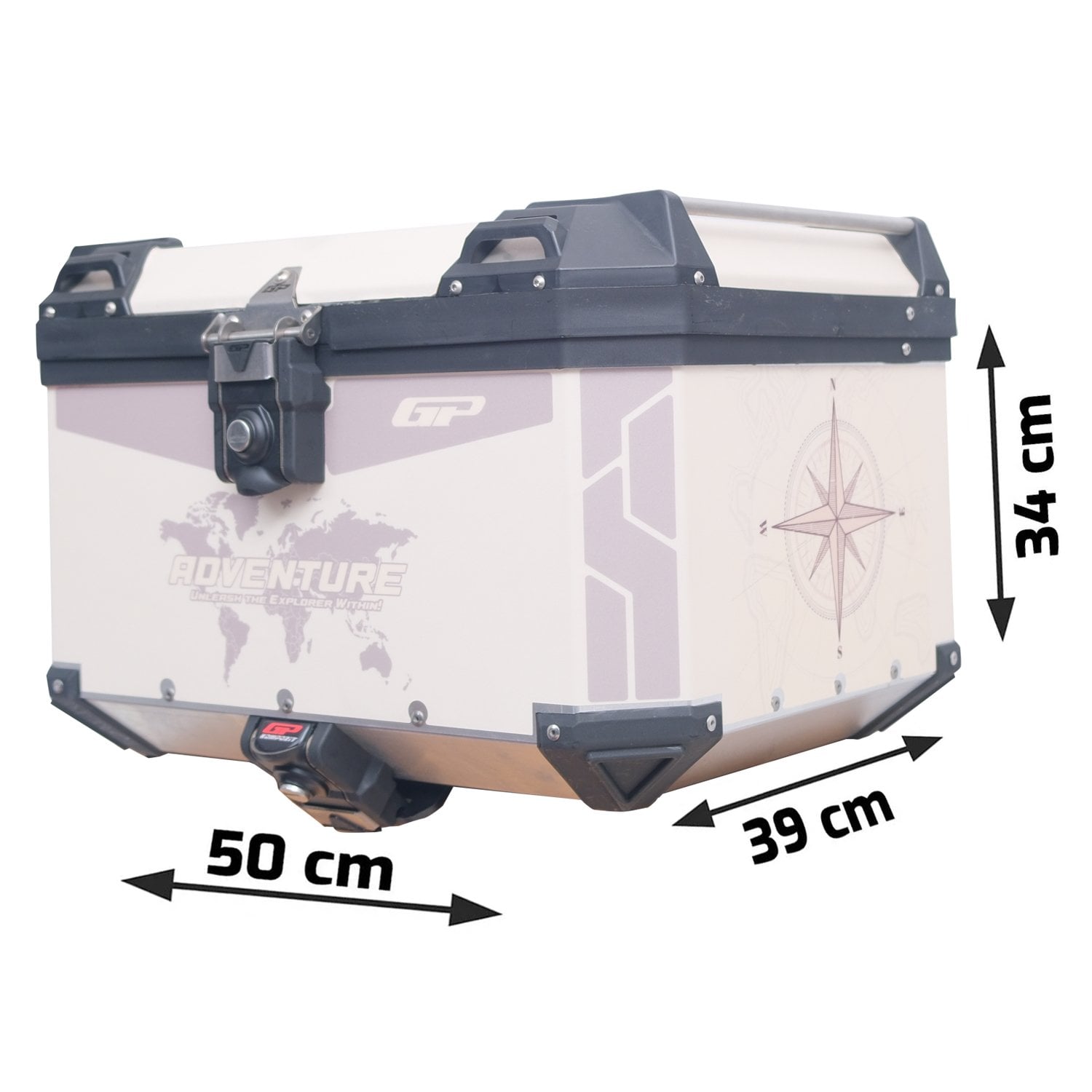 GP Kompozit DSN02 Universal 45 lt Desenli Alüminyum Motosiklet Çantası