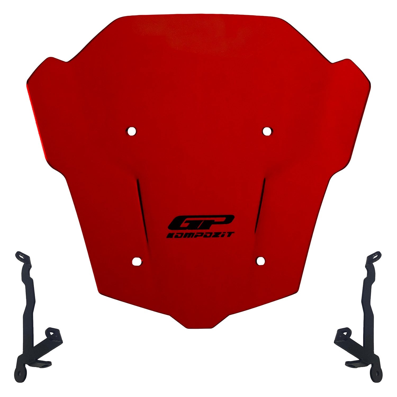 GP Kompozit Honda CB650R E-CLUTCH 2025-2026 Uyumlu Ön Cam Kırmızı