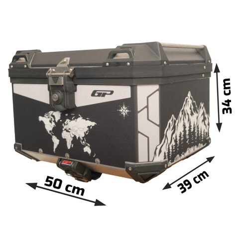 GP Kompozit DSN04 Universal 45 lt Desenli Alüminyum Motosiklet Çantası