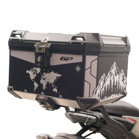 GP Kompozit DSN04 Universal 45 lt Desenli Alüminyum Motosiklet Çantası