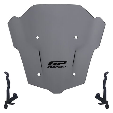 GP Kompozit Honda CB650R E-CLUTCH 2025-2026 Uyumlu Ön Cam Gri