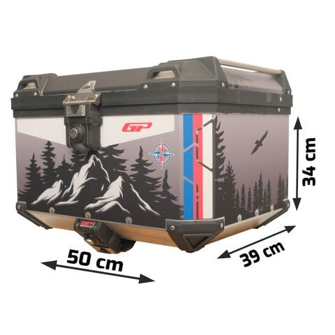 GP Kompozit DSN06 Universal 45 lt Desenli Alüminyum Motosiklet Çantası
