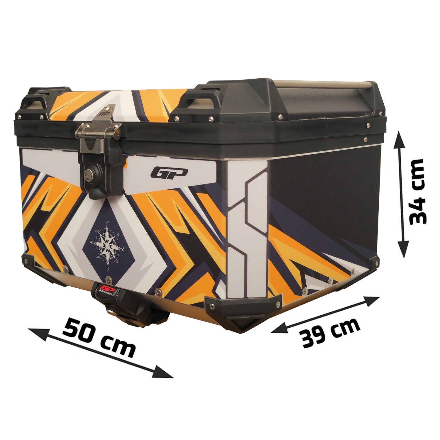 GP Kompozit DSN07 Universal 45 lt Desenli Alüminyum Motosiklet Çantası