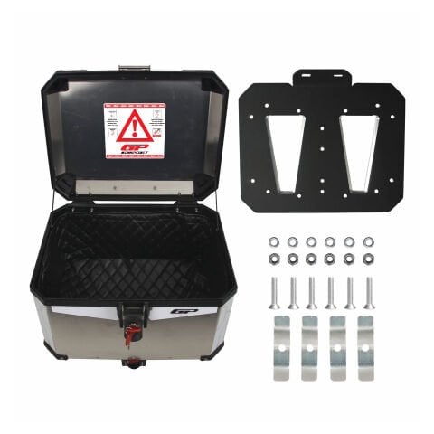 GP Kompozit Universal 45 lt Alüminyum Motosiklet Çantası Gri