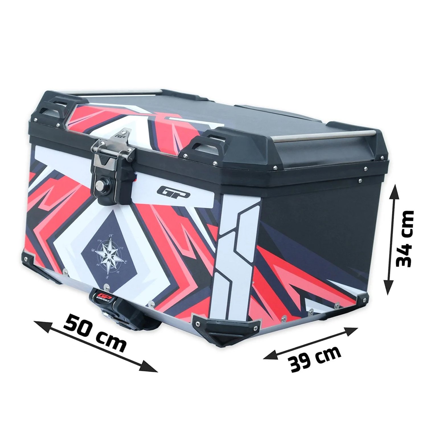 GP Kompozit DSN10 Universal 45 lt Desenli Alüminyum Motosiklet Çantası