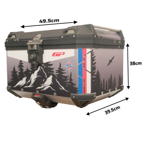 GP Kompozit DSN06 Universal 57 lt Desenli Alüminyum Motosiklet Çantası