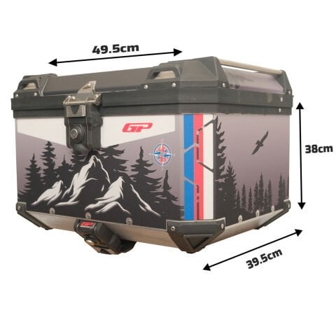 GP Kompozit DSN06 Universal 57 lt Desenli Alüminyum Motosiklet Çantası