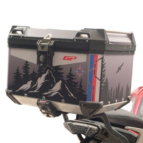 GP Kompozit DSN06 Universal 57 lt Desenli Alüminyum Motosiklet Çantası