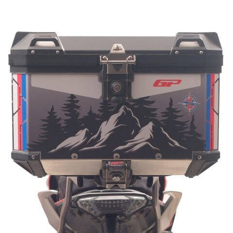 GP Kompozit DSN06 Universal 57 lt Desenli Alüminyum Motosiklet Çantası