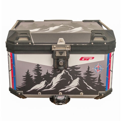GP Kompozit DSN06 Universal 57 lt Desenli Alüminyum Motosiklet Çantası