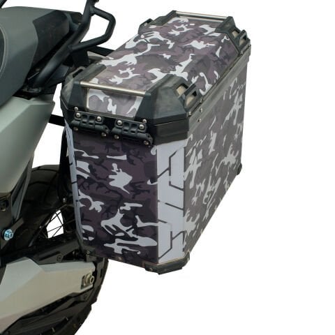 GP Kompozit DSN01 Universal 40 lt x 2 Desenli Alüminyum Motosiklet Yan Çanta Seti