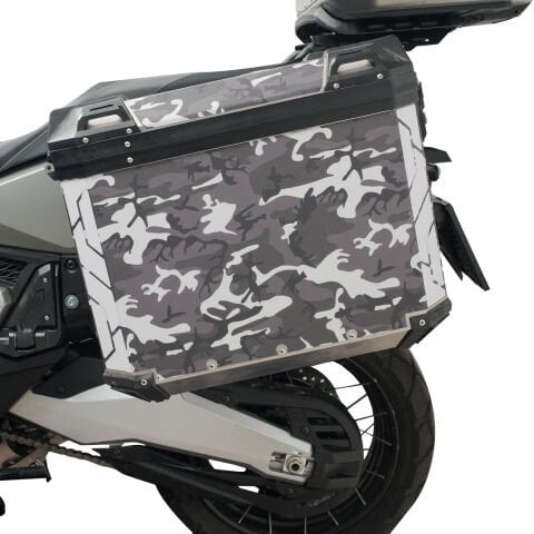 GP Kompozit DSN01 Universal 40 lt x 2 Desenli Alüminyum Motosiklet Yan Çanta Seti