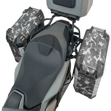 GP Kompozit DSN01 Universal 40 lt x 2 Desenli Alüminyum Motosiklet Yan Çanta Seti