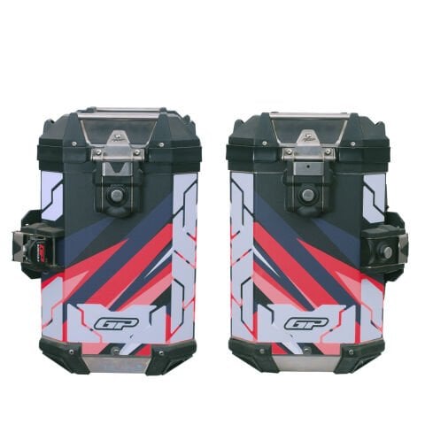 GP Kompozit DSN10 Universal 40 lt x 2 Desenli Alüminyum Motosiklet Yan Çanta Seti