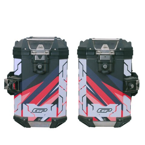 GP Kompozit DSN10 Universal 40 lt x 2 Desenli Alüminyum Motosiklet Yan Çanta Seti
