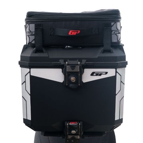 GP Kompozit Universal 33 lt Plastik ve Kumaş Motosiklet Çanta Seti Siyah
