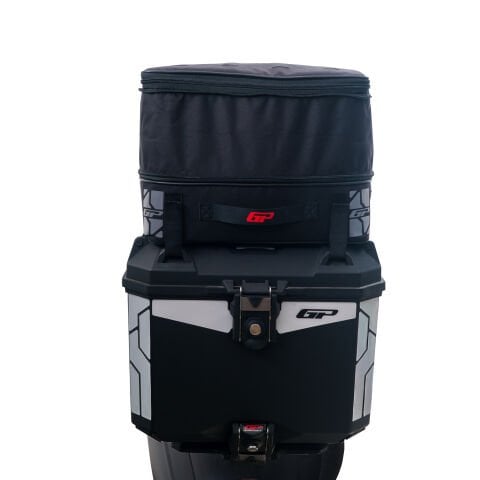 GP Kompozit Universal 33 lt Plastik ve Kumaş Motosiklet Çanta Seti Siyah