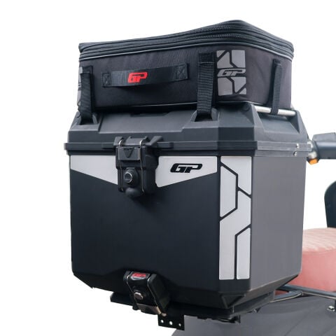 GP Kompozit Universal 33 lt Plastik ve Kumaş Motosiklet Çanta Seti Siyah
