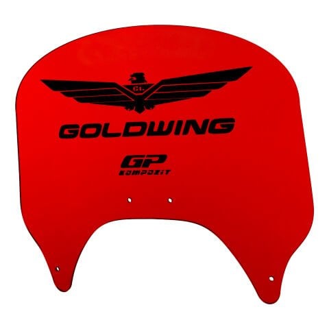 GP Kompozit Honda Gold Wing 2004-2017 Uyumlu Arka Cam Kırmızı