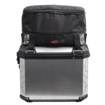 GP Kompozit Universal 40 lt x 2 Alüminyum ve Kumaş Motosiklet Yan Çanta Seti Siyah