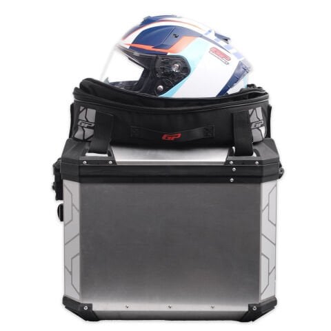 GP Kompozit Universal 40 lt x 2 Alüminyum ve Kumaş Motosiklet Yan Çanta Seti Siyah